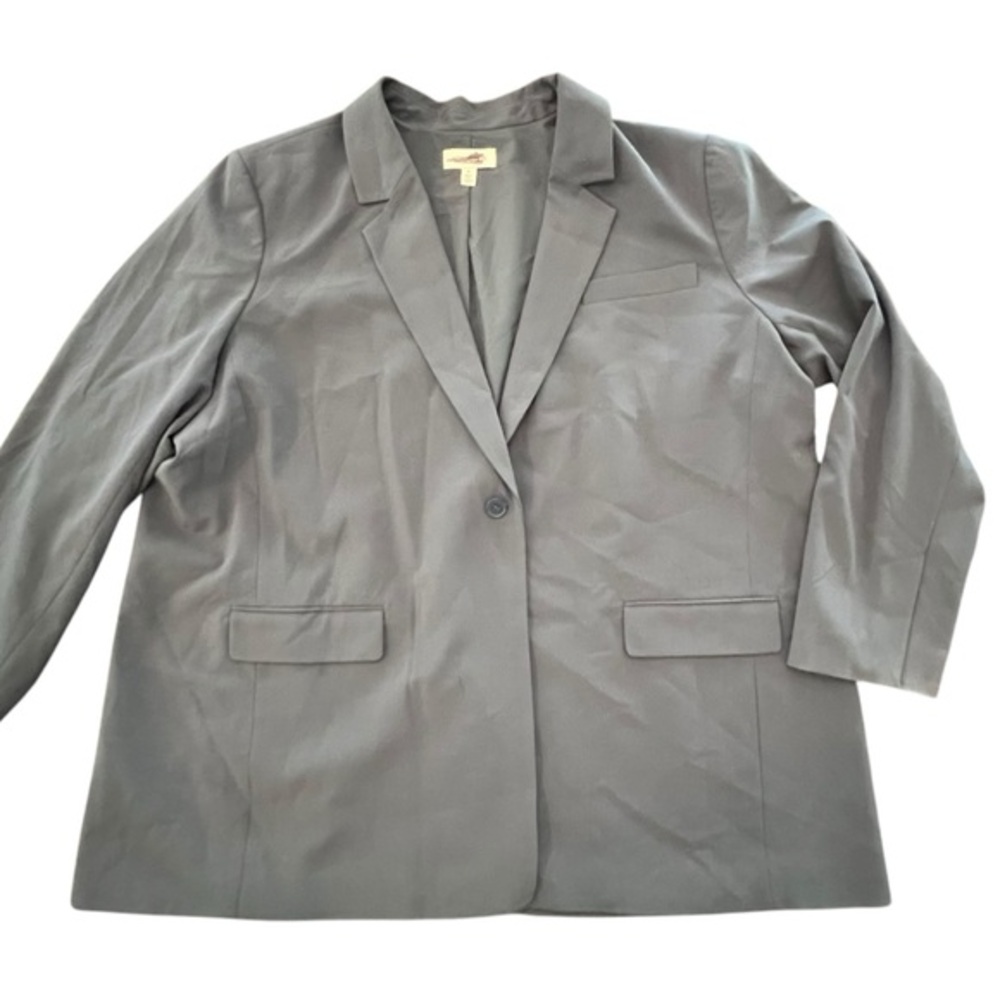 Nordstrom Blazer Smoky Blue Plus Size 3X Classic Women’s NWT Professional Career